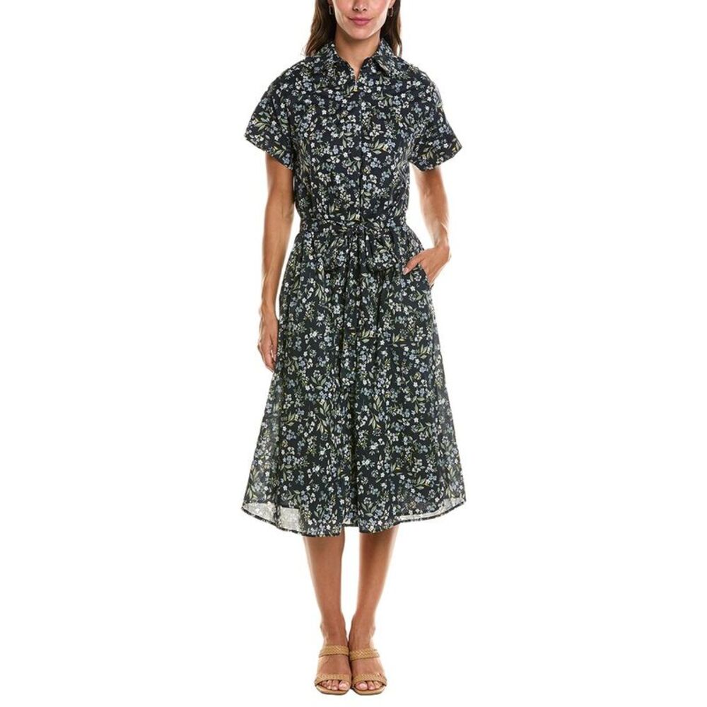 Duffield Lane Womens Callahan Midi Dress, Blue